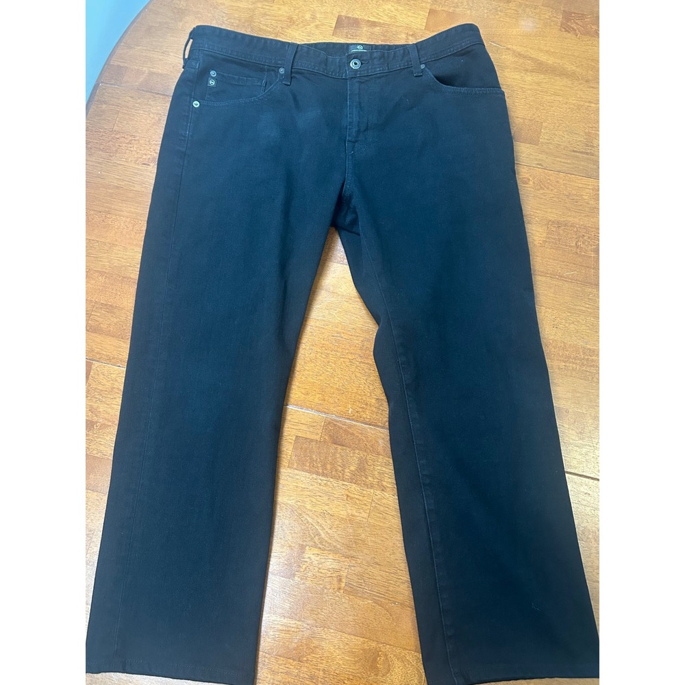 AG Adriano Goldschmied The Graduate Jeans Mens 38x32 Black Tailored Leg 1174UBL